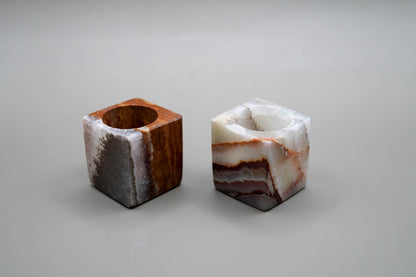 Porta vela onix/marmol
